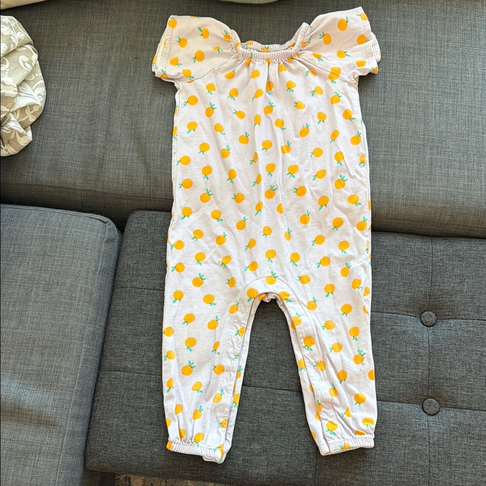 Hanna Anderson Girls Pineapple Print Pink Romper
